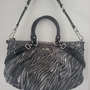 Coach Madison Sophia Lurex Zebra Jacquard Gallery Satchel Limited Edition